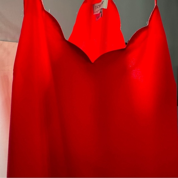 J.Crew Red Scallop Camisole | Adjustable Straps Size 4 - Picture 6 of 7